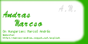 andras marcso business card